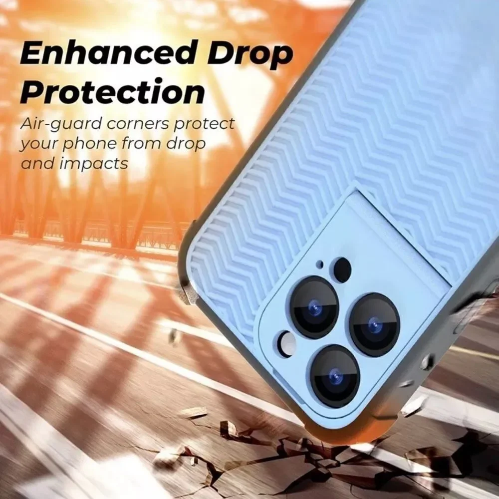 iPhone 13 Pro Max Phone Case With Kick Stand In Light Blue NWT